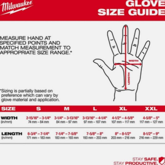 Milwaukee Unisex Medium Nylon Winter Performance Glove - Picture 3 of 11
